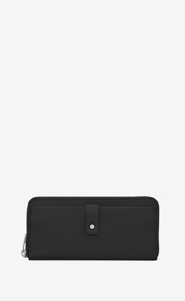 Sac de Jour souple zip around wallet in grained leather